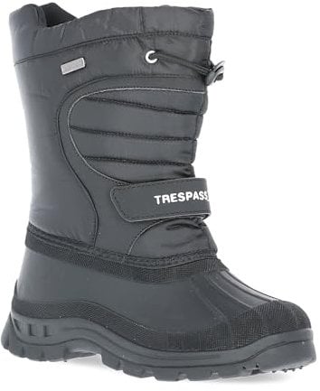 Trespass Dodo Boys & Girls Water Resistant Snowboots Winter Kids Black Boots