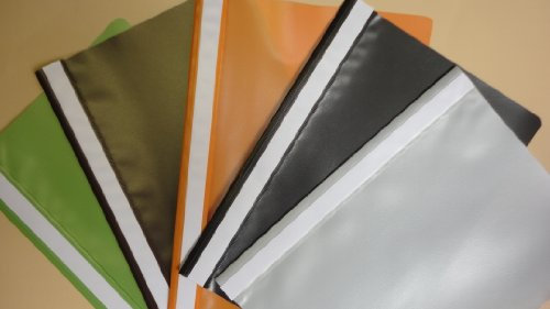 Schnellhefter Plastik A4 5-fach sortiert Hellgrün, Braun, Orange, Schwarz und Grau
