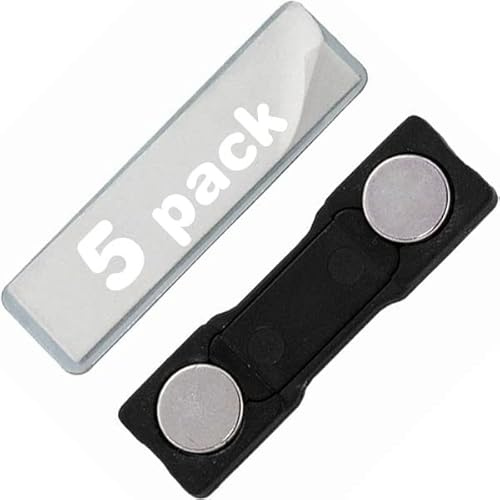 Magnet für Namensschilder, selbstklebend 45 mm x 13 mm mit 2 Magnete - 5 Stück