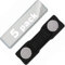 Magnet für Namensschilder, selbstklebend 45 mm x 13 mm mit 2 Magnete - 5 Stück