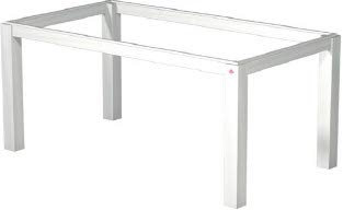 Tischgestell 1/T120, Tisch, Aluminium Buche lackiert