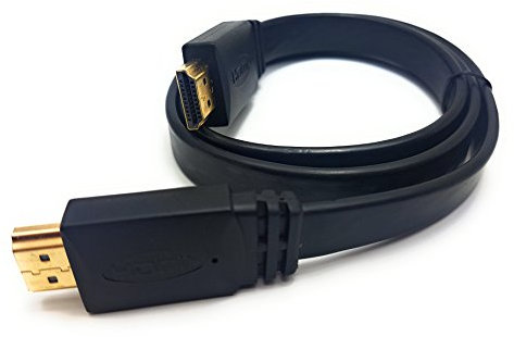 MainCore 75cm long Flat HDMI to HDMI Cable/Lead Ultra HD (4K) 3D-compatible network/Gold-Plated (Available in 0.25m, 0.75m, 1m, 1.5m, 1.8m, 2.5m, 3m, 4m, 5m, 10m) (0.75m)