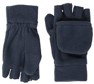 Mountain Warehouse Fingerless Fleece Kids Mitten - Warm & Cosy, Microfleece, Boys & Girls Gloves - Best for Spring Summer, Walking, Outdoors, Hiking, Daily Use Navy M - L