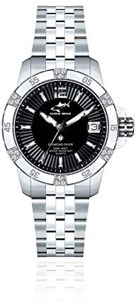 Chris Benz Diamond Diver 200M Damentaucheruhr Black Haven mit Jubilee Metallband