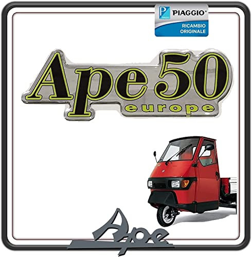 TARGHETTA SCRITTA LOGO FRONTALE ANTERIORE PER PIAGGIO APE 50 ORIGINALE PIAGGIO
