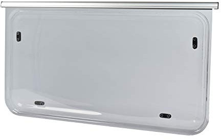 NRF Wohnwagen Seitenfenster Diverse Größen | Kederbefestigung | inkl Aussteller | Anthrazit (90x45cm)