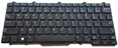 fqparts Replacement Laptop Tastatur für for Dell for Latitude 7424 Rugged Extreme Schwarz Amerikanische Version