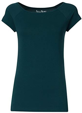 FellHerz Damen T-Shirt Petrol, Bio & Fair aus 100% Bio-Baumwolle und unter fairen Bedingungen hergestellt, nachhaltig, vegan, ökologisch, alternativ (XS)
