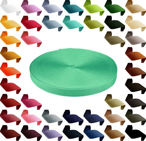 50m PP Gurtband 50mm extrem robust Polypropylen Tragband Farbwahl über 40 Farben, Gurtband:533 helltürkis