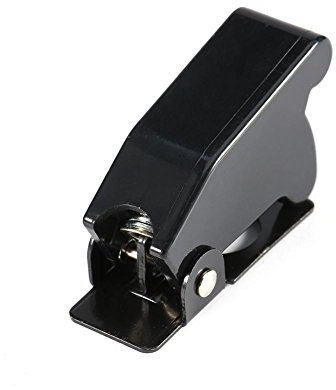 5Pcs Kunststoff-Kippschalter Klappkappe Sicherheitsschalter Abdeckung Kappenschutz (schwarz)