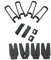 ZYGY 4pcs hélice + 4pcs Housse de Protection+4pcs Train d'atterrissage Pour E58 S168 JY019 Quadcopter Pliant Drone