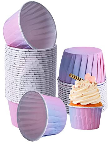 Pinsheng 100 Stück Muffinförmchen Papier, Cupcake Formen Papier Muffin Backförmchen Cupcake Backbecher Cupcake Wrappers Hochzeit für Party Geburtstag