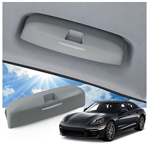 SHAOHAO Sonnenbrillenhalter Brillenetui Kompatibel mit Audi Q3 F3 /A4 B9 / A5 F5/ Q5 FY Grau Auto Brillenhalter Auto Glasses Case Holder Brillenetui Käfig Audi Q3 zubehör Audi A4 zubehör