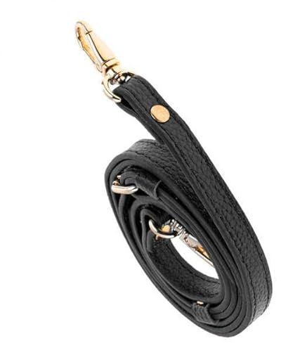 Fenteer Lederband Lederriemen Schulterriemen für Damen Taschen 110-130 cm Leder Schultergurt Umhängetaschen Trageriemen Riemen Umhängegurt (3 x Schwarz)