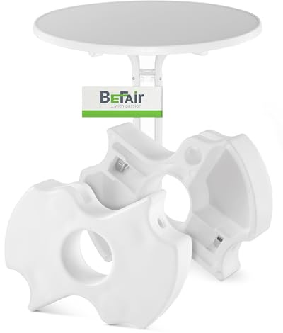 BeFair Stehtisch Ersatzteil – Mittelteil Verbindungsstück für Hochtische, Mittelteil für Hochtisch Ela & Nico oder Stehtische ähnlicher Bauart und Maße, weiß