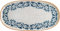 Bonna 6x Servierplatten Speiseteller Essteller Platte Porzellan Geschirr oval Weiß Blau Braun Viento Hygge 34x17,5cm mediterran