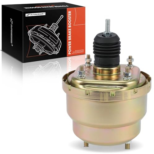 A-Premium Universal Vacuum Power Brake Booster Compatible with most Street Rods, Hot Rods, Muscle Car, Trucks and Vans, 7 Inch Dual Diaphragm, Without Master Cylinder, Replace# PB7537