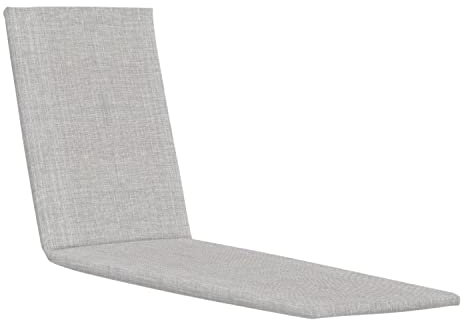 KETTtex EXKLUSIV Auflage Liege Silbergrau I Gartenliege Polster 200x60x4cm I KTH2 Liegenauflage weich & robust I Wetter- & formbeständige Liegestuhl-Auflage I pflegeleichtes Liegekissen I Dessin 8643