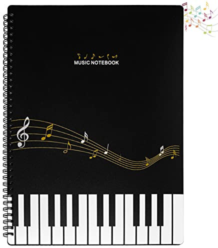 Notenmappe A4, Music Sheet Chormappe mit 30 Blatt/60 Taschen Ordner, Wasserdicht Kunststoff Music Registermappen für Notenblätter, Dokumente, Papier, Zeugnis