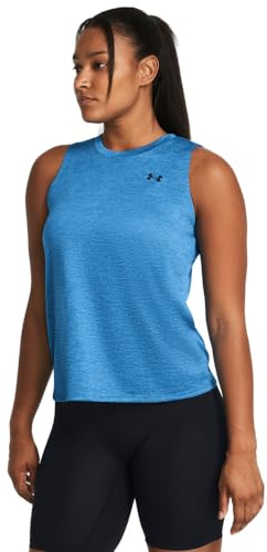 Under Armour Women's Tech Twist Tank Top, (444) Viral Blue/Brilliant Blue/Black, L