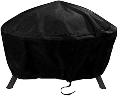 Blackhoso Housse de brasero ronde, 101,6 cm de diamètre, 101,6 x 61 cm, imperméable, pour brasero de terrasse, couverture complète, anti-poussière et anti-UV