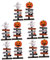 Amosfun 10 Stk Halloween-geisterdekoration Halloween-schild Als Herzstück Halloween-cupcake-topper Halloween-party-handwerk Elmo-cupcake-topper Kürbis Tischschild Holz Baumform Esstisch