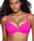 DOBREVA Femme Soutien Gorge Invisible Push Up Rembourré avec Armature Fuchsia Brillante 90C