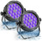 PUZILOZA 2PCS Wasserdichtes RGBWA+UV 6IN1 LED Par, 18 Par Scheinwerfer Mit DMX 6/10CH Stroboskop Disco Lichteffekte, Bühnenlicht Strahler Für Bar, Kirchen, Club, Konzert, Party Im Freien