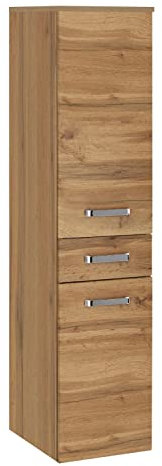 Home4You Midischrank - Wotan Eiche Dekor - B 30 cm - 2 Türen - 1 Schublade
