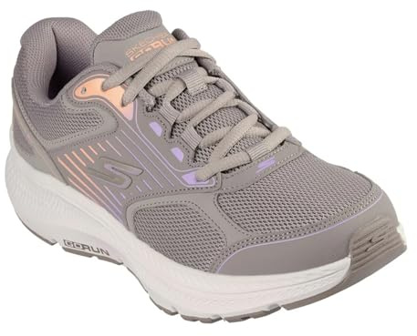 Skechers Damen Go Run Consistent 2.0 Sneaker, Taupe Leder Multi Trim, 40 EU