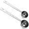 Lot De 2 Cuillere A Cafe Cuillères Doseuses À Café Cuillères À Café Cuillères À Café En Acier Inoxydable Avec Manche Long 15 Ml Et 30 Ml Réutilisables Cuillères À Café Rondes Pour Mesure