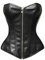 Bslingerie® Corset en similicuir pour femme, cuir noir, 5XL