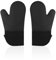 BEIBXHQQ 1 Pair of Oven Mitts, Silicone Oven Mitts, Heat-Resistant Gloves, Black Oven Mitts Double Layer, Microwave Gloves, Cream Oven Gloves, Kitchen Aid Oven Gloves