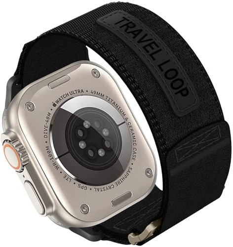 Correa para Apple Watch Ultra 2 49mm Nylon, Pulseras Ultra Ancha Banda Velcro de Repuesto Sport Nylon Correa para iWatch Ultra 49mm 46mm 45mm 44mm 42mm Apple Watch SE 2 Series 10 9 8 7 6 5 4 3 2 1 SE