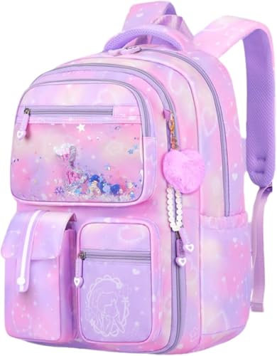 Schulrucksack Mädchen 2 3 4 5 6 Klasse Schulranzen 7 8 9 10 11 12 13 15 Jahre Kinderrucksack Schule Mädchen Teenager Rucksack Damen Tagesrucksack Schultaschen School Bags Casual Daypack Girls Backpack