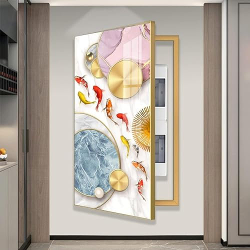 Elektrokasten Sicherungskasten Abdeckung Schrank Thekenabdeckung Verteilerkasten Theke Elektrorahmen Deckendekoration zum Verstecken von Bildern Abdeckung Gemälde Hängende Bilder Dekorativ(I)