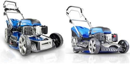 Hyundai 22”/56cm 196cc 4-in-1 Electric-start Self-propelled Petrol Lawnmower, 6 Adjustable Cutting & 196cc, 20 51cm 4 Stroke, Self Propelled