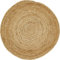-LUXOR- living Teppich Mamda - Runder Jute Teppich alle Wohnbereiche oder als Dekoelement - Uni Farben Boho Naturteppich - aus Jute und Baumwolle 60 cm rund