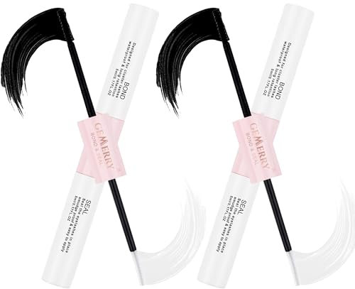 GEMERRY 2PCS Wimpern Kleber für Einzelne Wimpern Langer Halt Wasserfester Wimpernverlängerungskleber 2 in 1 für DIY Cluster Lash Bond and Seal Kleber zu Hause Starker Halt Wimpern Glue (5ml+5ml-2PCS)