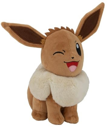 BANDAI Pokémon – Plüschtier Evoli (Eevee) – Plüschtier 20 cm sehr weich – Geschenkidee Plüsch Pokemon für Kinder und Erwachsene – Spielzeug für Kinder ab 2 Jahren – Pokémon Evoli Offizielles