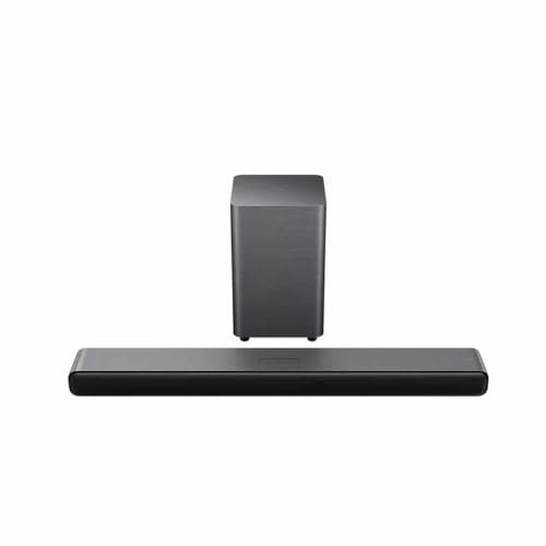 TCL S55HK 2.1 channel Dolby Atmos Soundbar,220W max power with dual bass system,support DTS Virtual X,HDMI eARC and Bluetooth 5.3,soundbar with wireless subwoofer,home cinema
