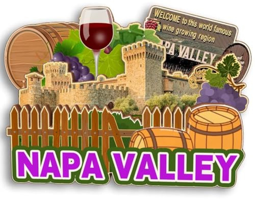 Napa Valley California USA Wooden 3D Fridge Magnet City Travel Souvenir Cute Refrigerator Stickers Home Kitchen Decoration