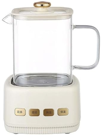 GAOCUNBING Electric Kettles Flask, 0.8L Glass Kettle with Filter, 8H Glass Kettle with Heat Preservation Function, 360° Chassis Heating Fast Water Heater