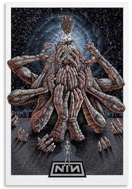 ZAJSGPUR Grunge Bands Nine Inch Nails Horror Art Poster Dekorative Malerei Leinwand Wandkunst Wohnzimmer Poster Schlafzimmer Malerei 12x18inch(30x45cm)