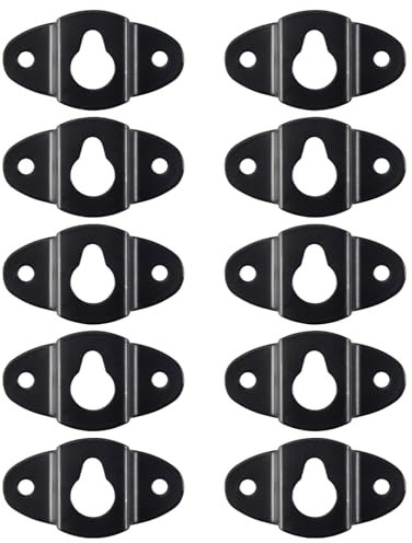 Huudngeje 10PZ Piastra Di Supporto Per Diffusore A Muro Per Altoparlanti Audio Nera Lunga 4,8 Cm