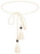 Yuanchu Cintura in vita intrecciata da donna con nodo sottile cintura in vita sottile nappa cintura per abito corda skinny esotica catena nappa per abito gonna, bianco, 72.04inch