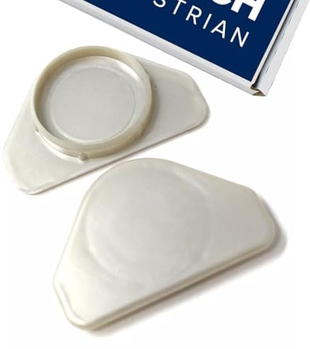 Silver Winged Hinge Hole Cover Caps 35mm - Kitchen Cabinets/Cupboard Doors (10)