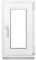 Framex Kellerfenster Kunststoff Fenster Weiß Breite x Höhe 40 x 70 cm 400 x 700 mm 2fach Verglasung 32 mm Dreh Kipp DIN Rechts - Premium - Alle Größen