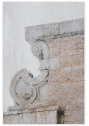 FUPMTKLT Kunstdruck, Kunstdruck, Motiv: Architektur, Landhausstil, Vintage, Antik-Look, Kunstdruck, 60 x 90 cm