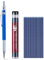 MROOFUL Ensemble de porte-mines de 2 mm, 36 mines colorées, crayon de 2 mm, 2B, pour écriture, croquis, dessin (ensemble bleu)